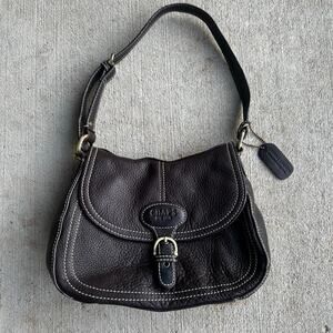 Vintage chaps brown leather shoulder